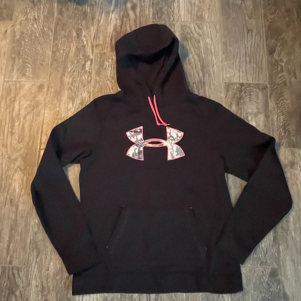 Under Armour black Hoodie with pink and camo Accents